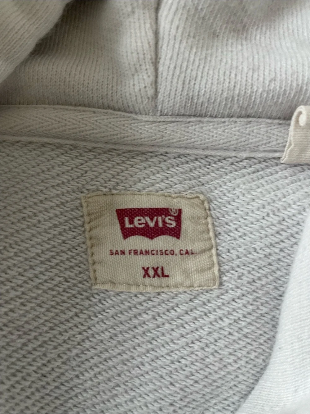 Levi's Men's White Hoodie with Black Logo